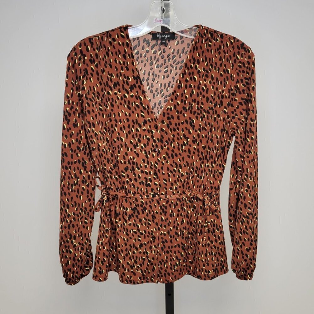 Lily Morgan  Tie Side Button Top